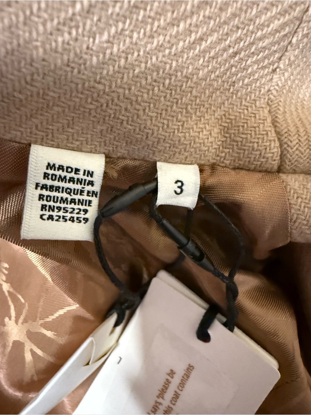 Ted Baker Camel Tan Single-Button Lined Coat - Picture 4 of 16